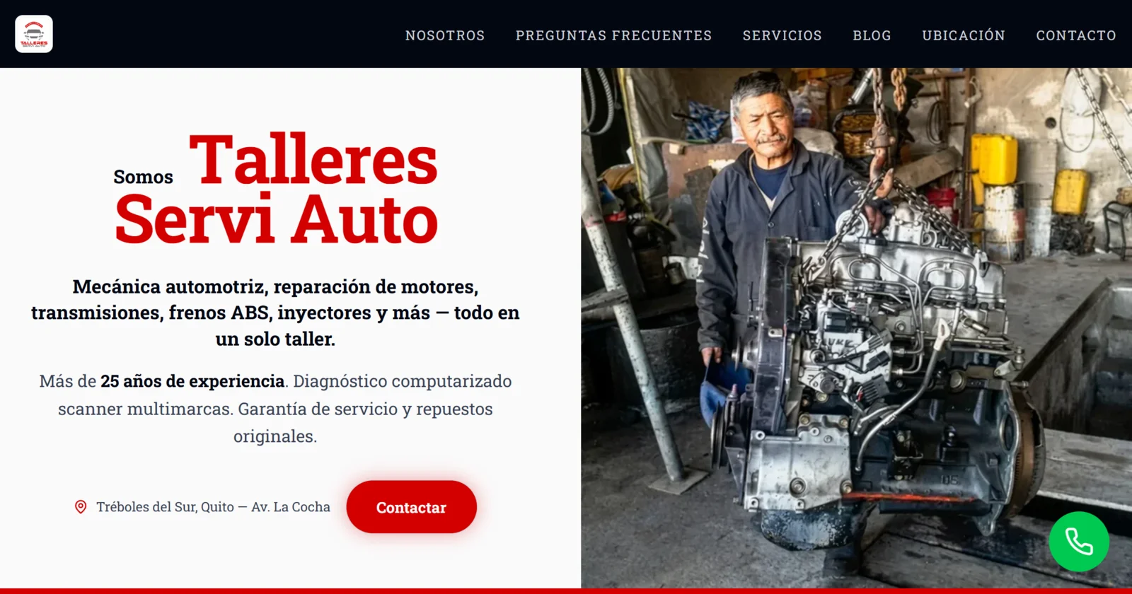 Sitio web de Talleres Servi Auto