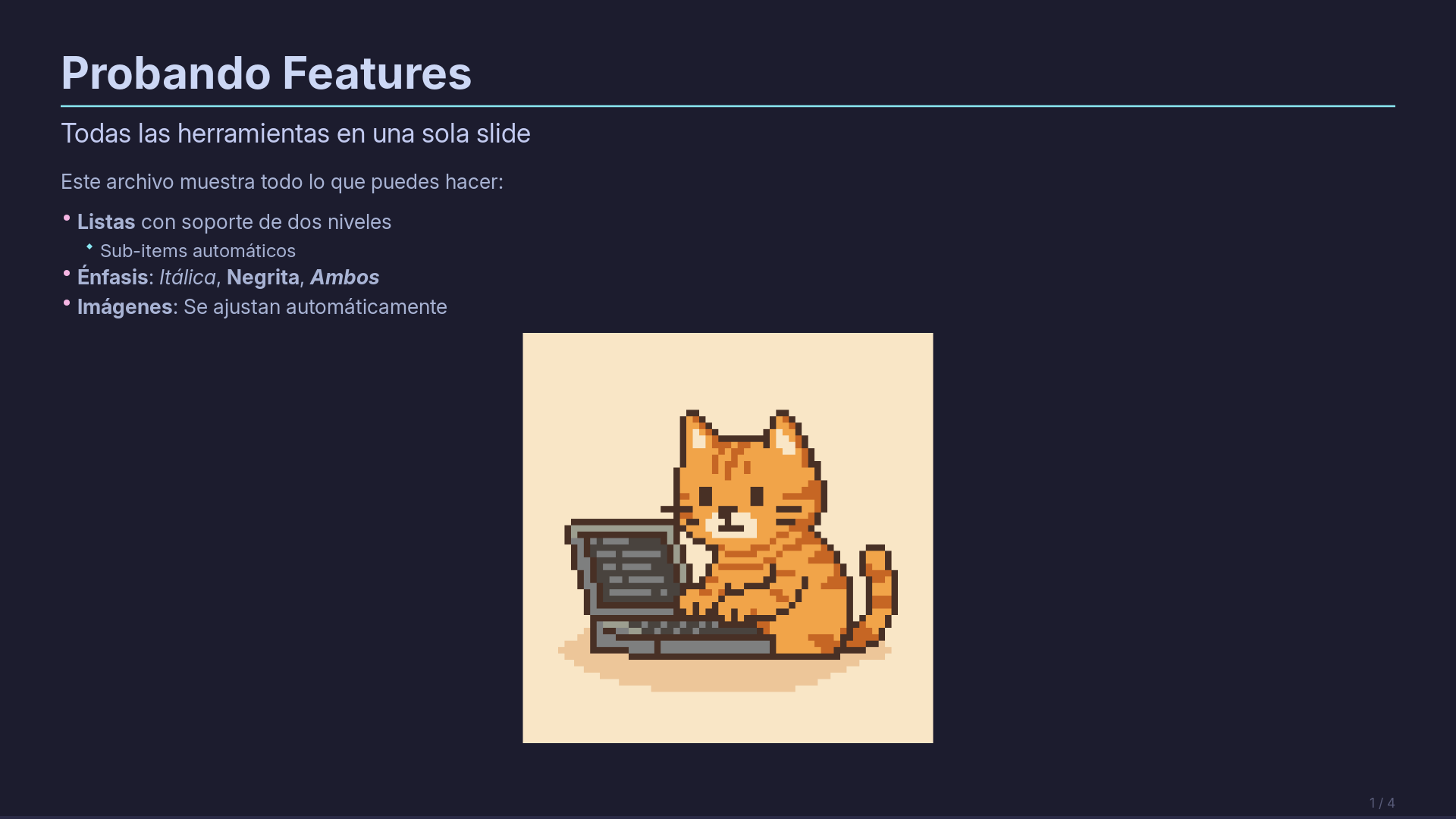 Vista previa del tema Catppuccin