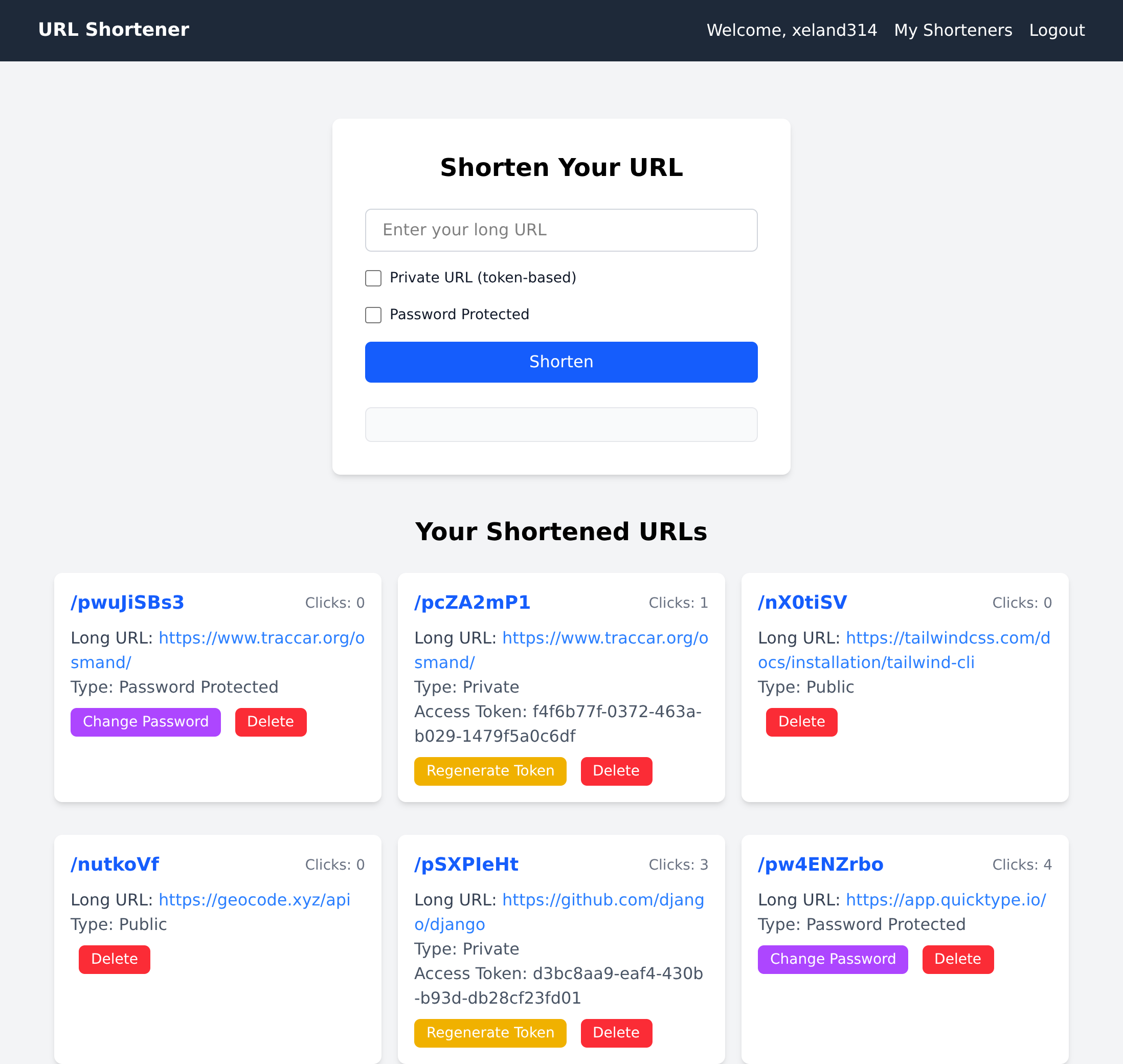 Vista previa del proyecto URL Shortener